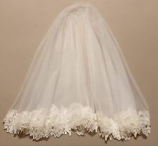 Braut Schleier Brautkleid Zubehör Haar Accessoires ca. 80 cm lang