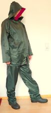NEU PVC Komplett Regenanzug Regenjacke mit Kapuze + Regen Hose Regen Jacke 56 XL