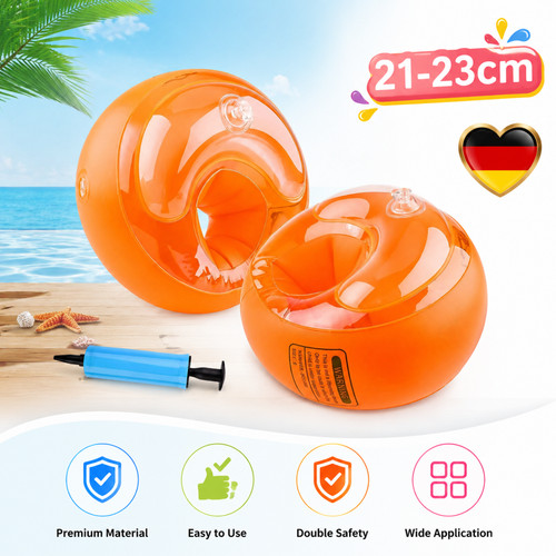 Orange pvc schwimmflügel für - orange,