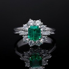 Diamanten Ring Smaragd