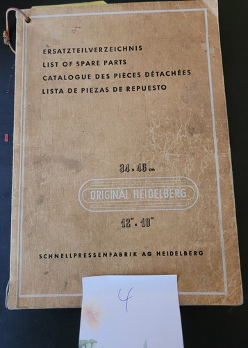 Ersatzteilliste heidelberger - ersatzteilliste,