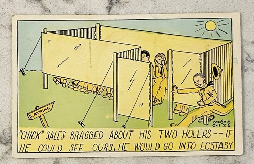 Latrine wwii comic - latrine, mailed