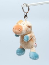 NICI Schwein beige blau Hampy Porkland Schlüsselanhänger Selten