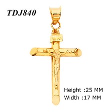 14K SOLID YELLOW GOLD CRUCIFIX