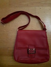 Wie NEU!!! Kunstleder Damen Handtasche von Dennis Parrot in Weinrot Rot