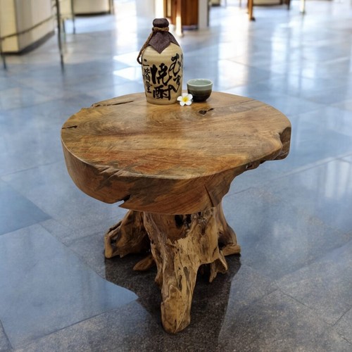 Beistelltisch teak wurzelholz - beistelltisch,