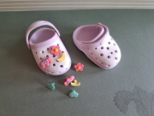 Puppenschuhe weiß lila - puppenschuhe, in