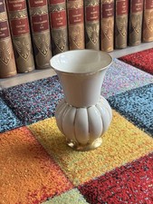 ⚱️Schöne Vase Porzellan Jaeger 015 #4PMR Bavaria Creme Elfenbein Goldrand ~16x10