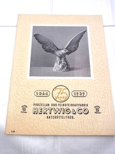 SELTENER KATALOG HERTWIG PORZELLAN KATZHÜTTE THÜRINGEN 1864-1939 75 JAHRE JUBILÄ