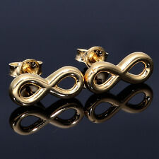 Ohrstecker 585 14K Echt GOLD Unendlichkeitszeichen Infinity Geschenk Idee NEU