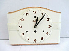 Antike Junghans Küchenuhr 30er 40er Wanduhr weiß Keramik W230 (3)