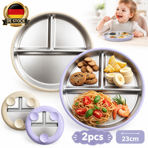Silikon baby teller edelstahl - silikon,