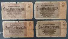 RENTENBANKSCHEIN - 4x 2 Rentenmark, 30.01.1937