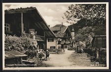 Garmisch, Straßenpartie Sonnenwinkel Griesstraße, Ansichtskarte 1932 