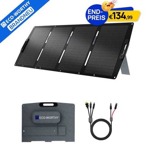 Tragbares solarpanel 200w - tragbares,