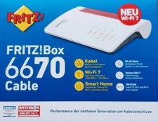AVM FRITZ!Box 6670 Cable Wi-Fi 7 BE WLAN 6 AX Mesh Kabel Router Modem frei