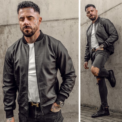 Kunstlederjacke bomberjacke - kunstlederjacke,