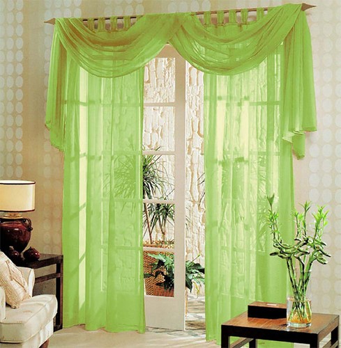 Voile komplett gardinen set - voile,