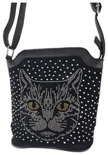 Kleine Handtasche Katze Clutch - Strass Katzen
