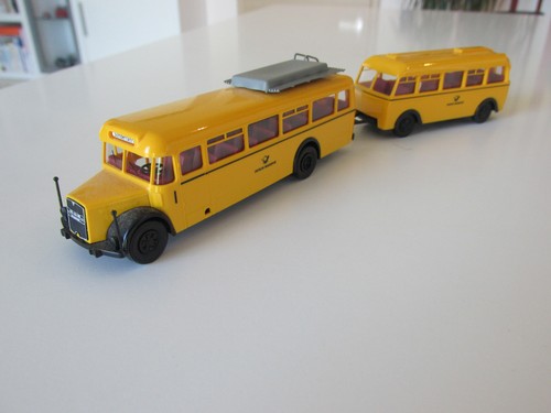Brekina postbus mit anhänger - brekina,