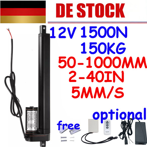 1500n 10mm 50mm 1000mm - 1000mm, 12v