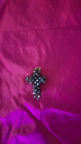 Granat kreuz anhänger - granat, ✝,