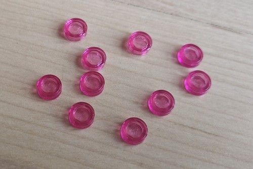 Pink durchsichtige lego - 10, pink-durchsichtige