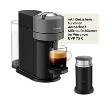 NESPRESSO Vertuo Next ENV120.GY + GRATIS Aeroccino 3* | Kapselmaschine Grau