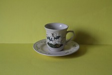 Mandarin Stoneware Motiv Gänse Kaffeetasse und Untertasse Tasse Creme 11233
