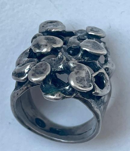 Vintage brutalist ring monika - brutalist,