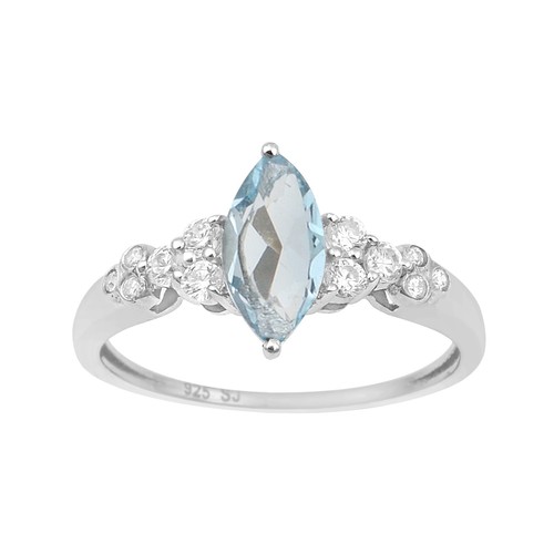 Marquise blautopas 925 - 1,00,