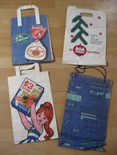 4 alte Papiertüten Vintage