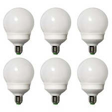 6 x LightMe ESL Energiesparlampe G95 Globe 15W E27 798lm 827 warmweiß 2700K