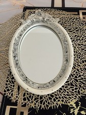 Ovaler Wandspiegel im Barock-Stil – Shabby Chic – mit Kristall-Deko Vintage Look