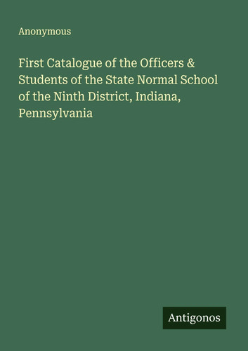 Anonymous first catalogue of - first,