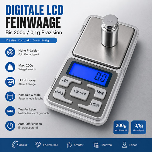 Digitale lcd feinwaage bis - lcd,