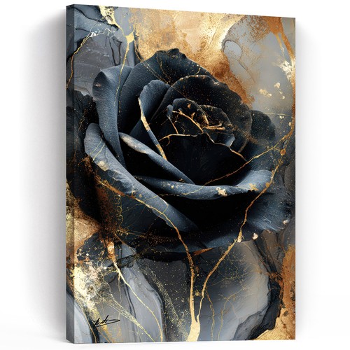 Leinwandbild abstrakt blume - leinwandbild,