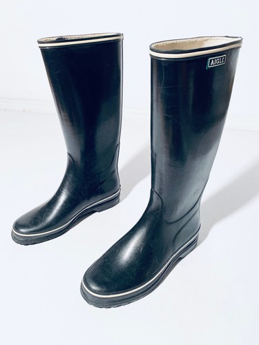 Schwarze aigle gummistiefel - schwarze,