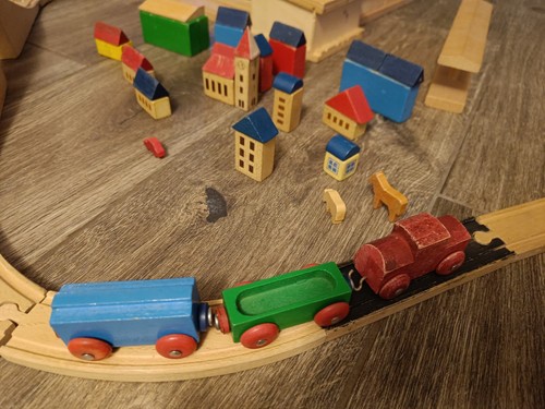 Holz eisenbahn set - set, mit
