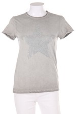 CAMOUFLAGE COUTURE Shirt Garment Dyed Jewelry Stones 12 = D 38 greige