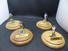 4 Vögel  Metall handbemalt  Greifvögel Falke Baumfalke Turmfalke wanderfalke