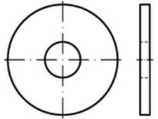 100 x Flache Scheiben, extra