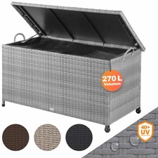 CASARIA® Gartenbox Auflagenbox Polyrattan 2 Rollen 2 Gasdruckfedern Garten Truhe