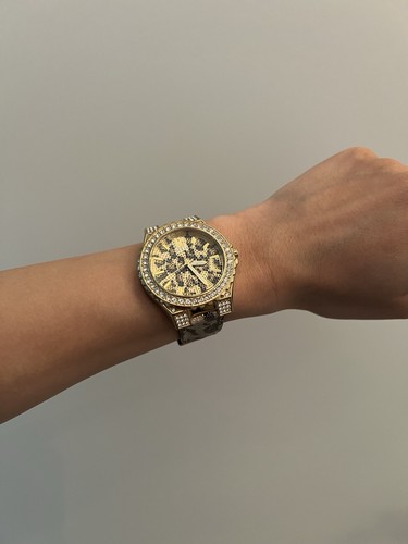 Guess uhr mit lederarmband - mit,