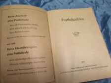 Postleitzahlen , Ausgabe 1961 , BRD / Deutschland , Original - Dokument