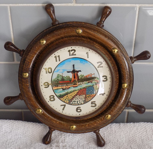 Vintage holz schiff rad - schiff,