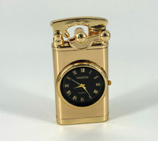 Luxus Flame nachfüllbares Gas Feuerzeug Gold Geschenk Männer Edel Uhr Schmuck