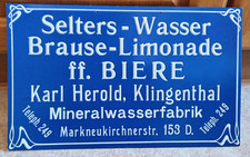 altes Schild Pappschild Reklameschild Werbeschild Brause Limonade Klingenthal