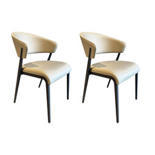 Hülsta 2er-Set S500 Leder 5122 Sand Gestell Anthrazit