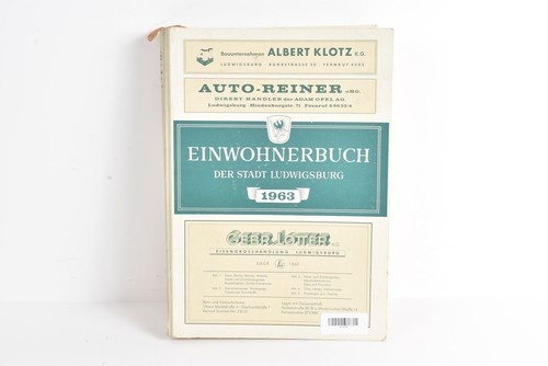 Einwohnerbuch ludwigsburg 1963 - einwohnerbuch,